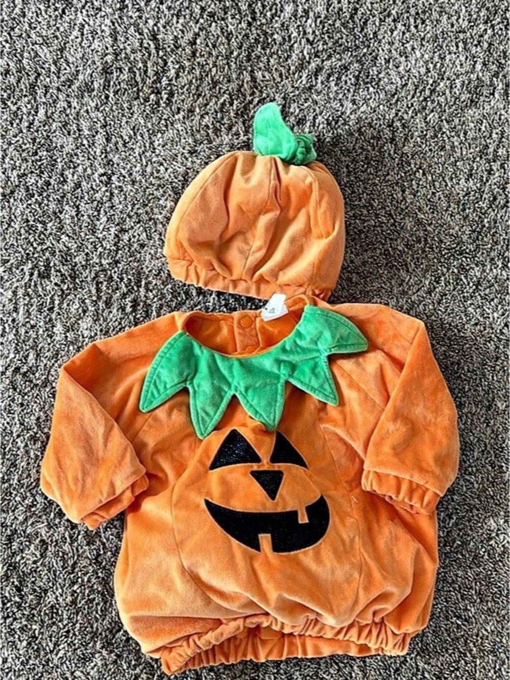 Target Infant Pumpkin Halloween Costume Pullover, Orange & Green